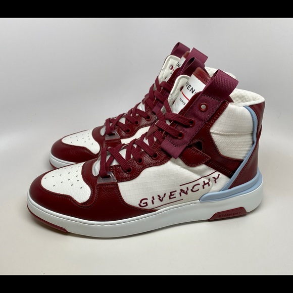 Givenchy Paris Logo Mesh Leather Off-White Street High-Top Fashion Sneakers NWT - Picture 13 of 14